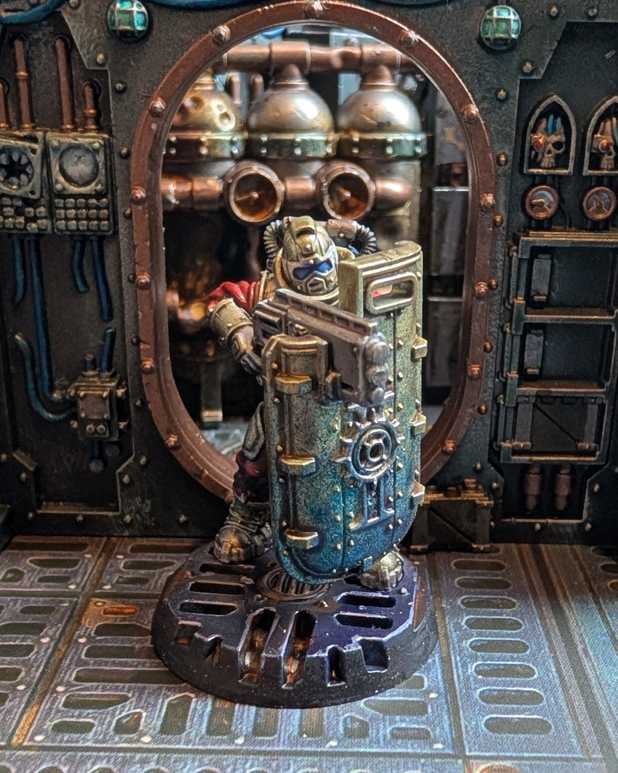 Close-up detail of Navis Imperialis equipment and armor